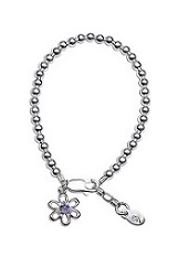 superb little daisy charm birthstone bracelet for kids